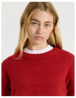 There After Crew Sweater in Red