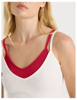 There After Double Layer Cami in White