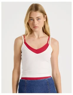 There After Double Layer Cami in White