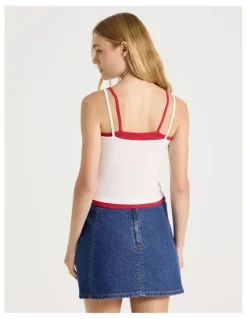 There After Double Layer Cami in White