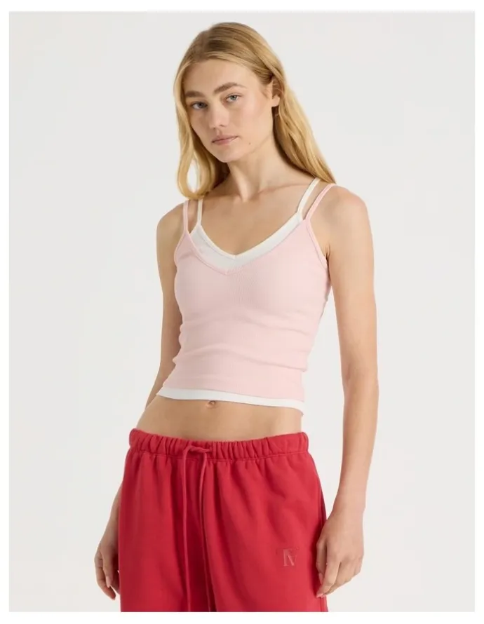 There After Double Layer Cami in Pink