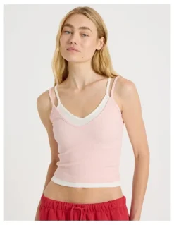 There After Double Layer Cami in Pink