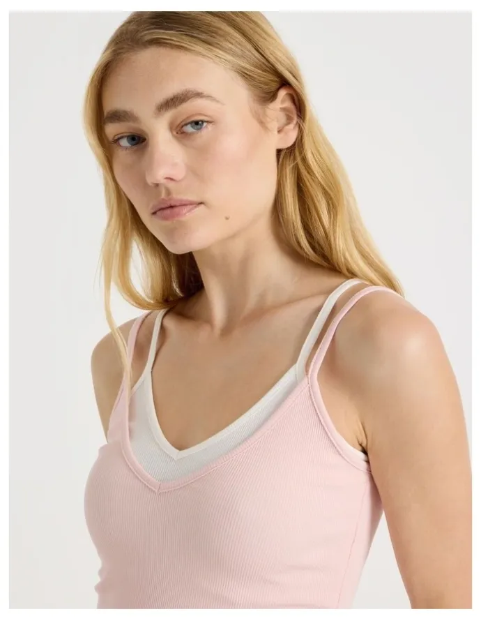 There After Double Layer Cami in Pink