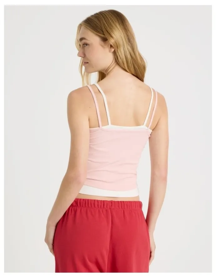 There After Double Layer Cami in Pink
