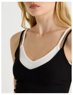 There After Double Layer Cami in Black