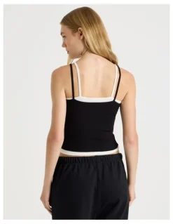 There After Double Layer Cami in Black