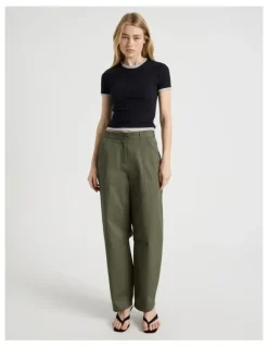 There After Double Layer Tee in Jet Black and Grey Marle