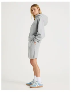 There After Raglan Hoodie in Grey Marle