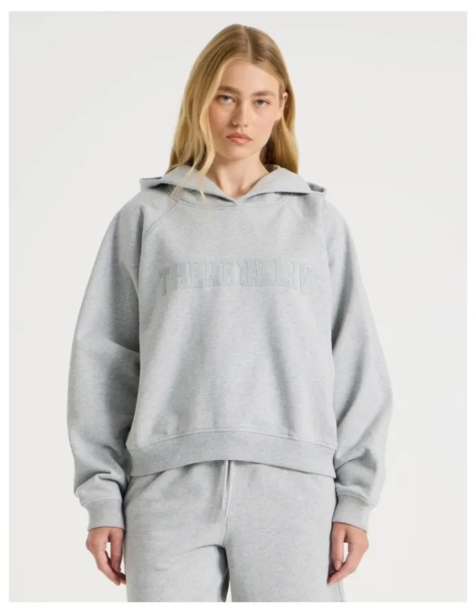 There After Raglan Hoodie in Grey Marle