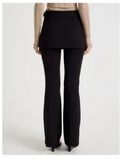 There After Skirt Overlay Pants in Jet Black