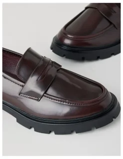 There After Travis Flat Shoes in Deep Red