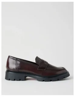 There After Travis Flat Shoes in Deep Red