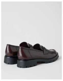 There After Travis Flat Shoes in Deep Red