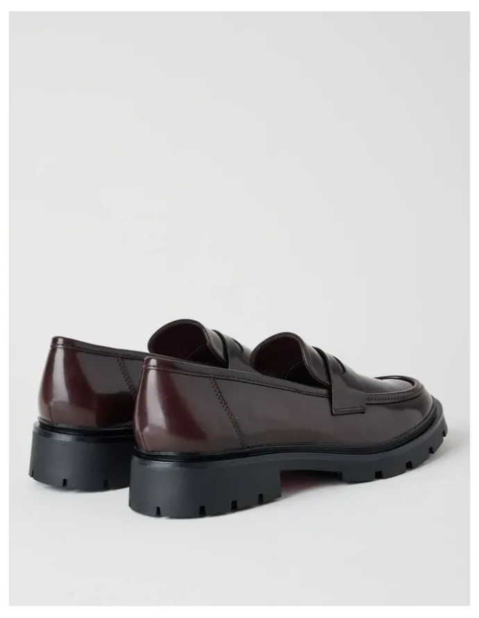 There After Travis Flat Shoes in Deep Red