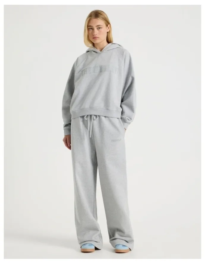 There After Wide Leg Jogger in Grey Marle