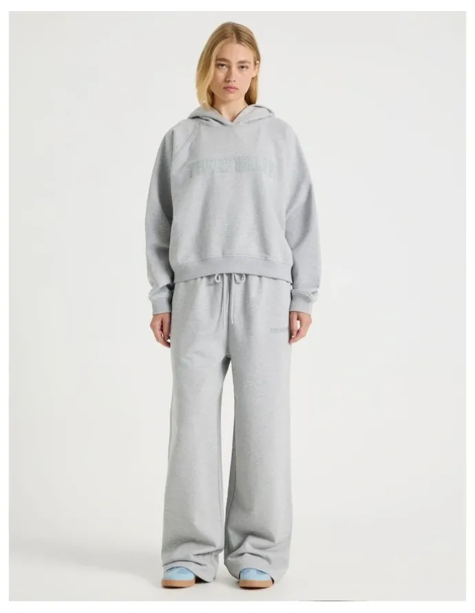There After Wide Leg Jogger in Grey Marle