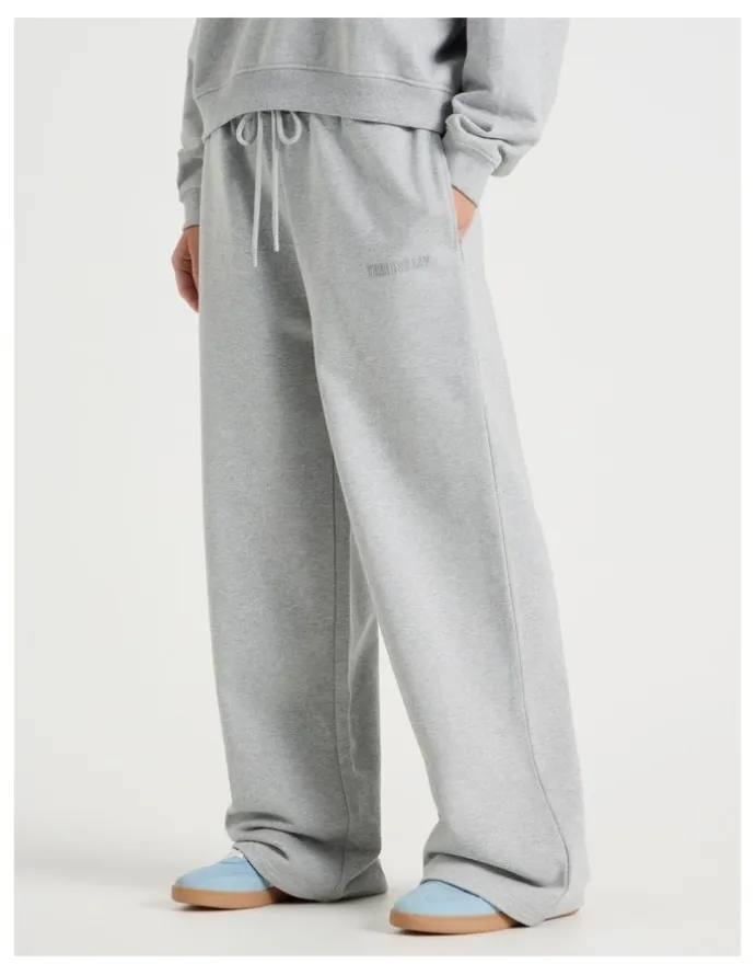 There After Wide Leg Jogger in Grey Marle