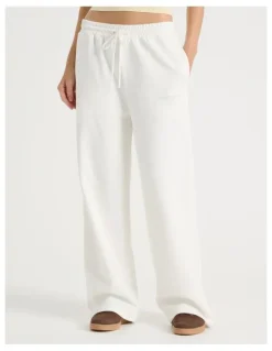 There After Wide Leg Jogger in White