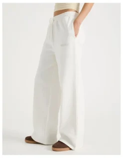 There After Wide Leg Jogger in White
