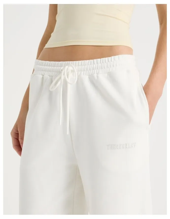 There After Wide Leg Jogger in White