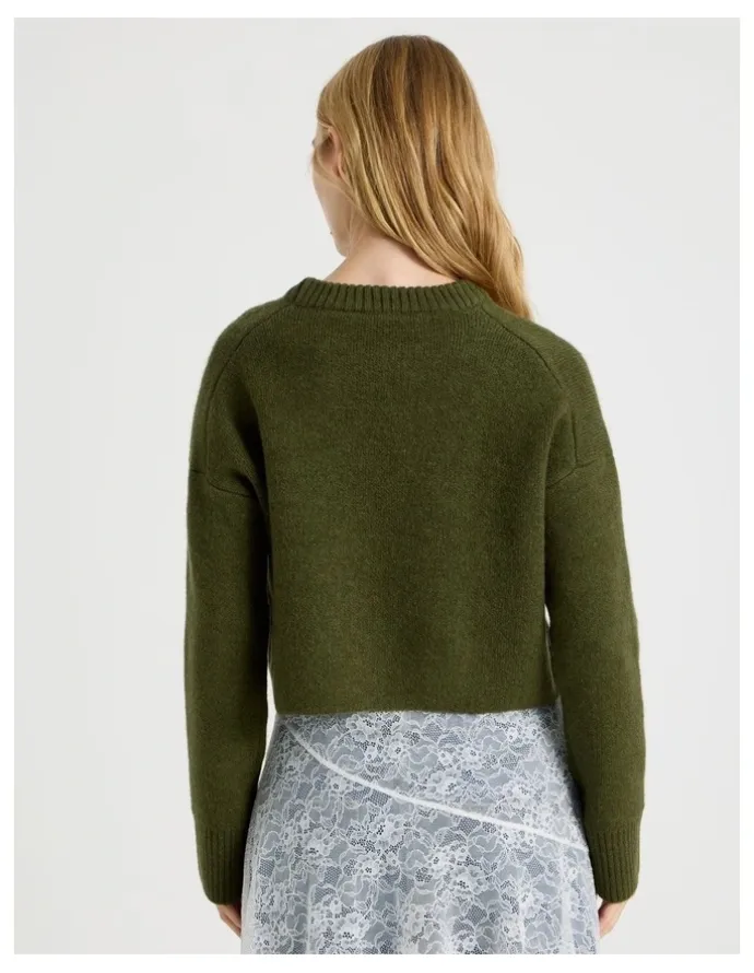 There After Crew Sweater in Khaki
