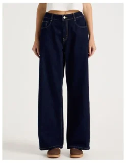 There After Low Rise Baggy Jeans in Indigo