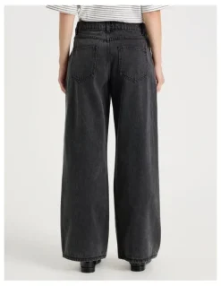 There After Low Rise Baggy Jeans in Black