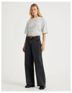 There After Low Rise Baggy Jeans in Black