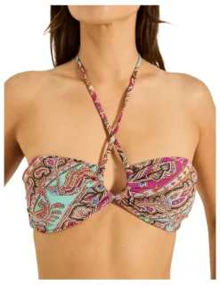 Tigerlily Caya Zala Bandeau Bikini Top in Multi