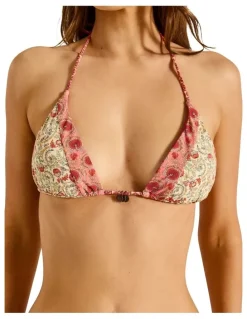 Tigerlily Rosselini Tara Triangle Bikini Top in Red