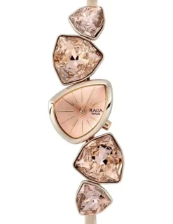 Titan Raga Dial Watch With Metal Strap in Rose Gold