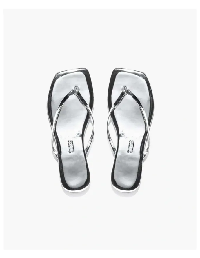 Tkees Tkees Lily - Square Toe Mirror-Chrome