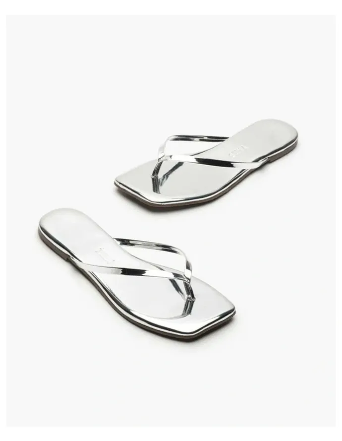 Tkees Tkees Lily - Square Toe Mirror-Chrome