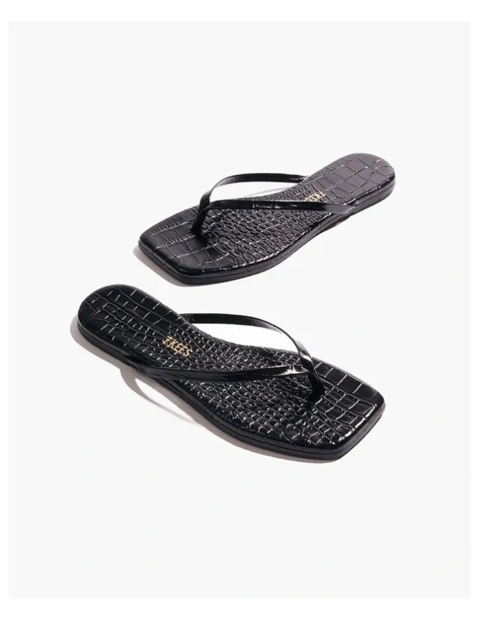 Tkees Tkees-Square Toe Lily Croc-Sable