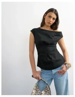 TOPSHOP CASA CINCHED WAIST TOP