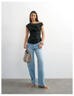 TOPSHOP CASA CINCHED WAIST TOP