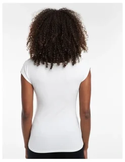 TOPSHOP Kerstin Knot Detal T-shirt in Ivory