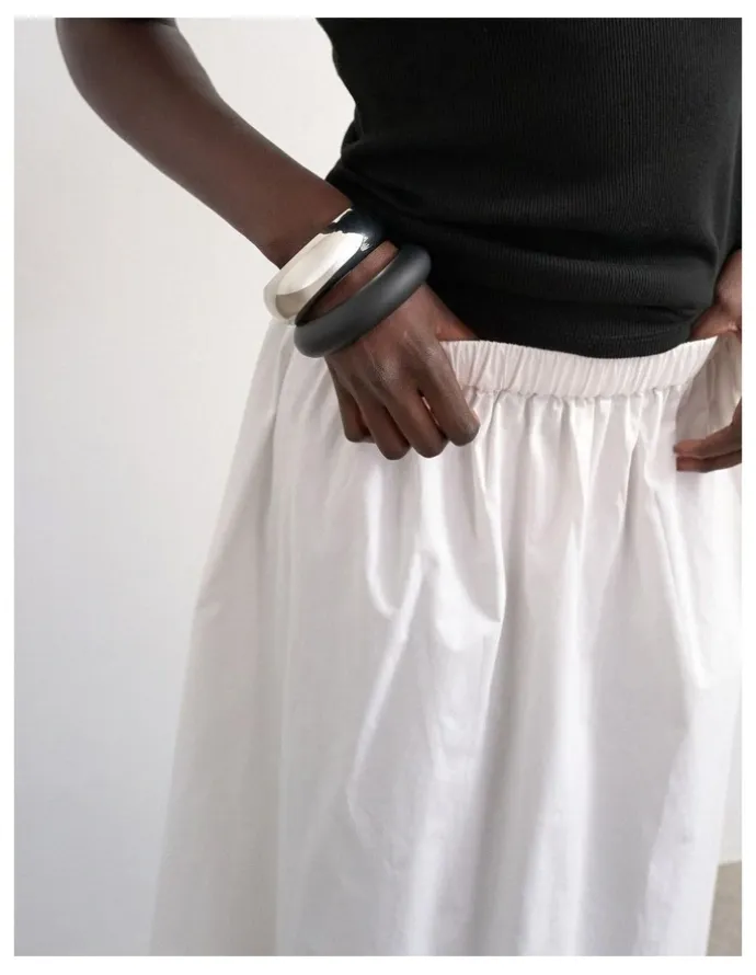 TOPSHOP Lina Lace Ankle Skirt in White