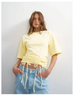 TOPSHOP MALLE DETAIL T-SHIRT