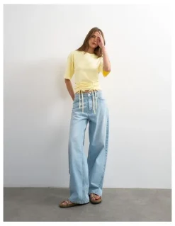 TOPSHOP MALLE DETAIL T-SHIRT