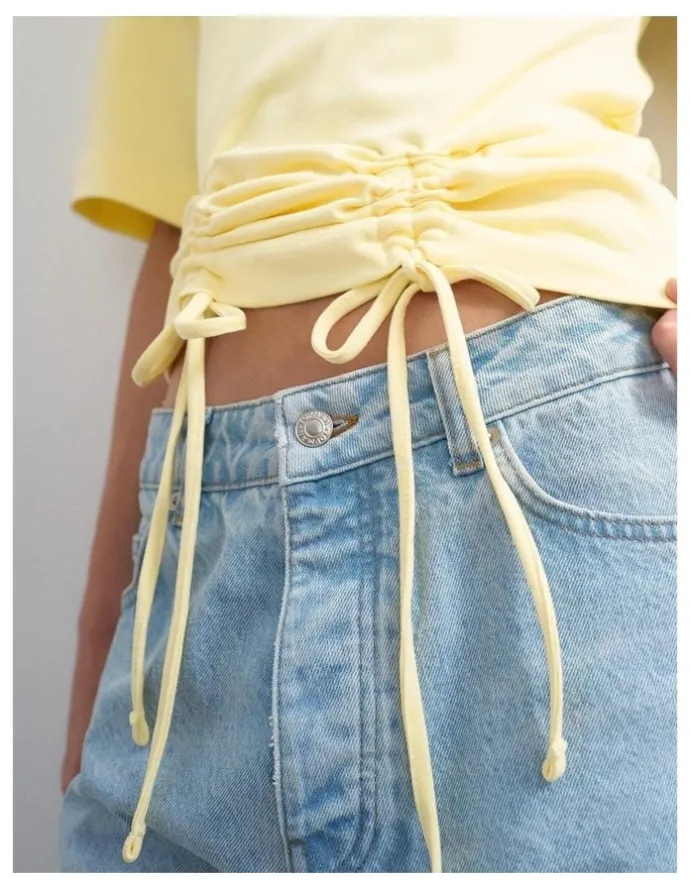 TOPSHOP MALLE DETAIL T-SHIRT