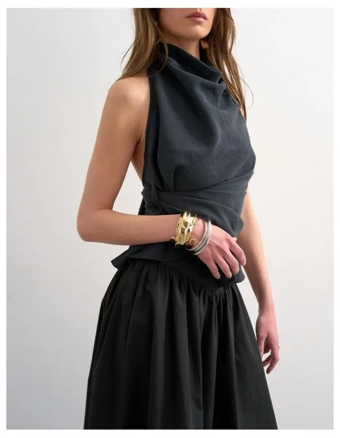 TOPSHOP Sally Ankle Skirt in Black