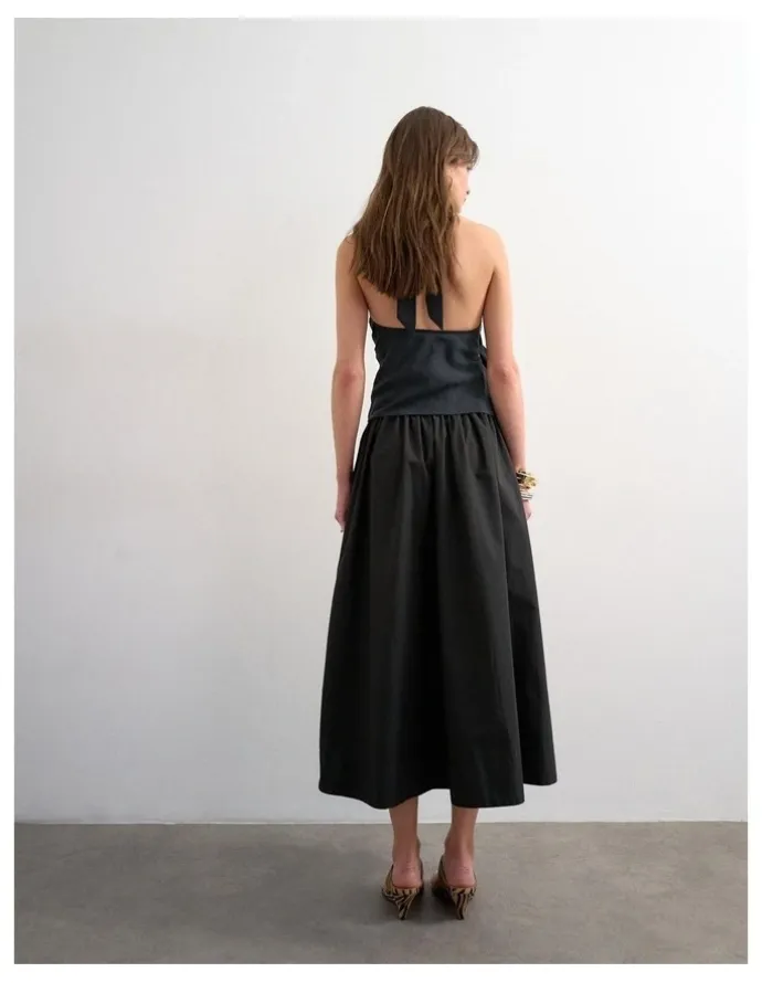 TOPSHOP Sally Ankle Skirt in Black