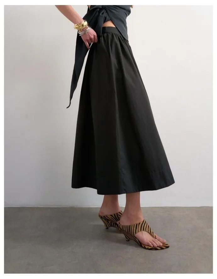 TOPSHOP Sally Ankle Skirt in Black