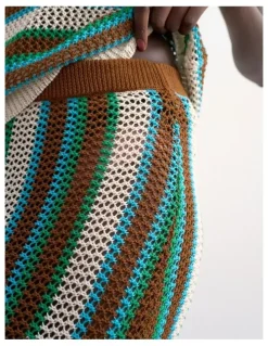 TOPSHOP Tsingvild Maxi Knit Skirt in Multi