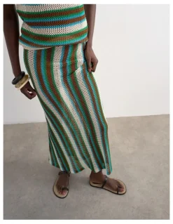 TOPSHOP Tsingvild Maxi Knit Skirt in Multi