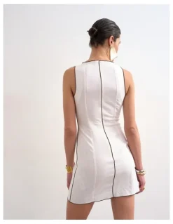 TOPSHOP Jana Mini Dress in White