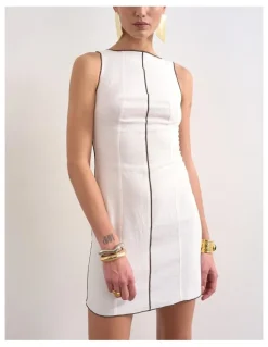 TOPSHOP Jana Mini Dress in White