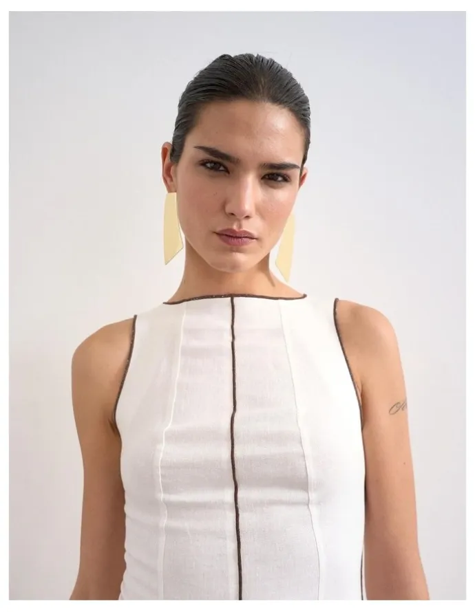 TOPSHOP Jana Mini Dress in White