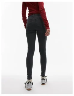 TOPSHOP Joni Skinny Denim Jeans in Black